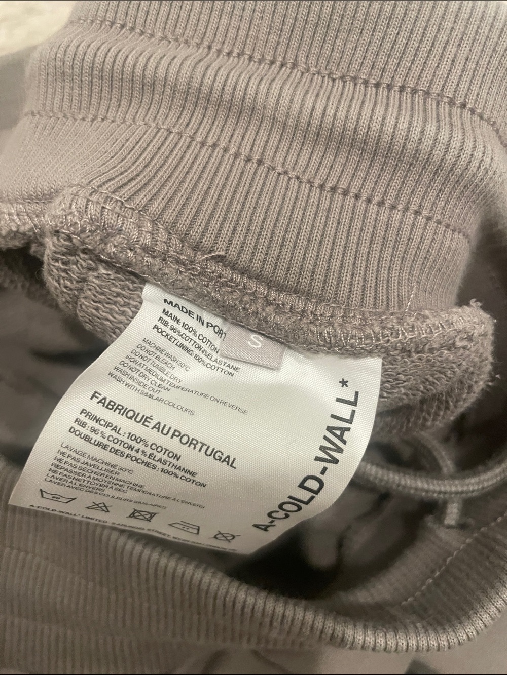A-COLD-WALL* Men's Grey Jogger Pants with Side Logo - Picture 2 of 2